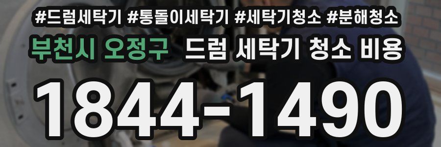 부천시 오정구 드럼 세탁기 청소 비용