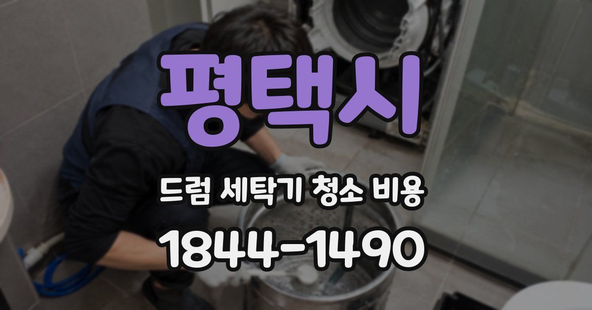 평택시 드럼 세탁기 청소 비용