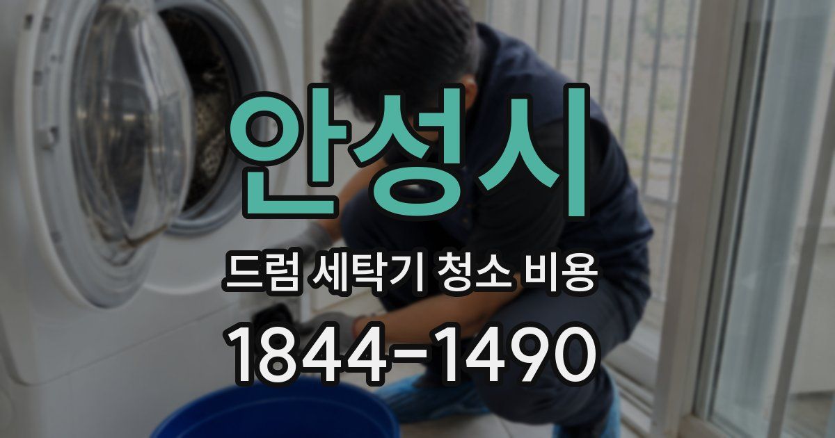 안성시 드럼 세탁기 청소 비용