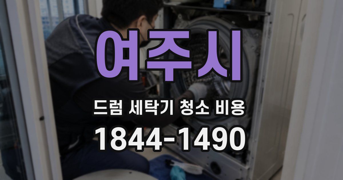 여주시 드럼 세탁기 청소 비용