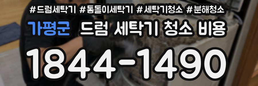 가평군 드럼 세탁기 청소 비용
