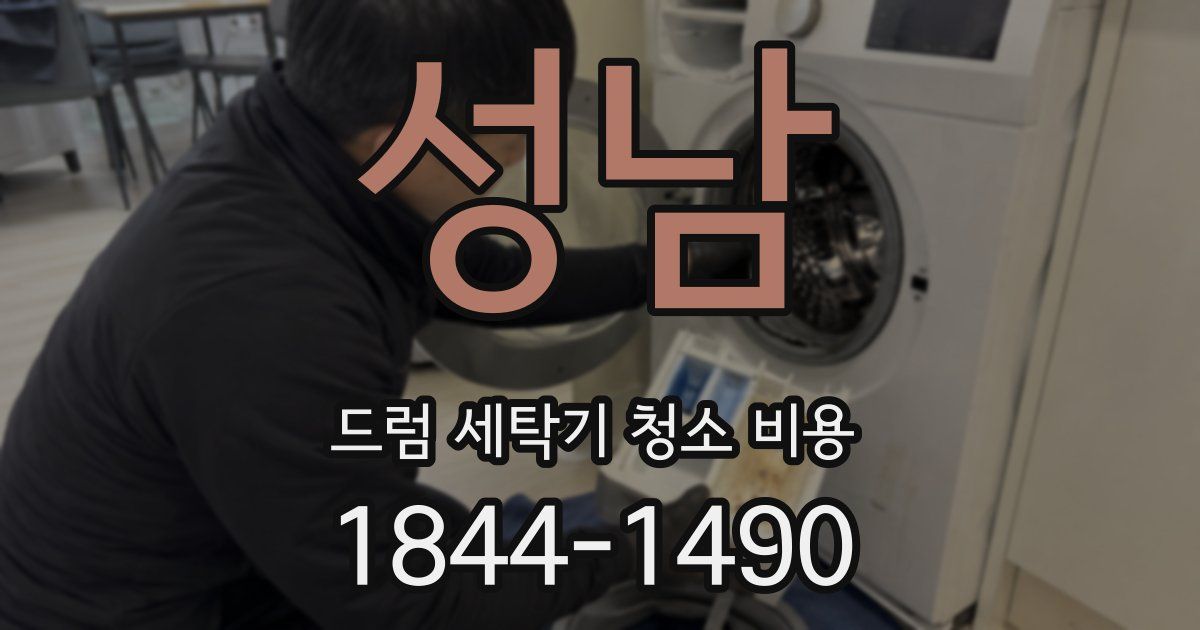 성남 드럼 세탁기 청소 비용