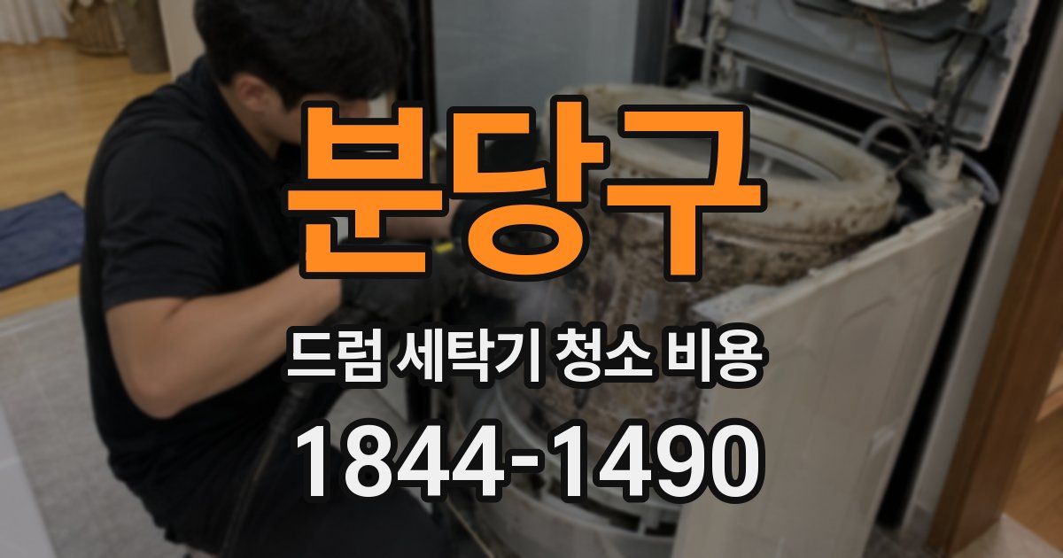 분당구 드럼 세탁기 청소 비용