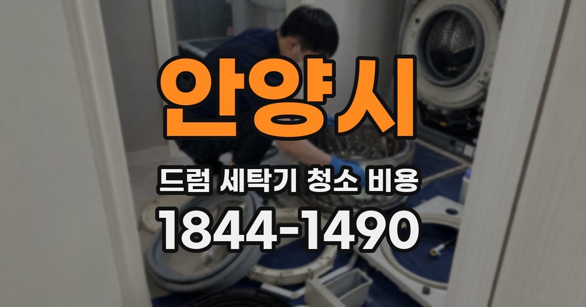 안양시 드럼 세탁기 청소 비용