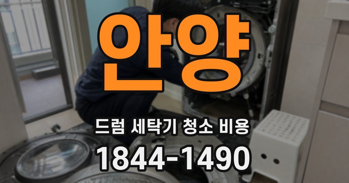 안양 드럼 세탁기 청소 비용