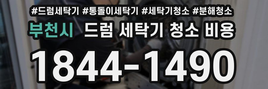 부천시 드럼 세탁기 청소 비용