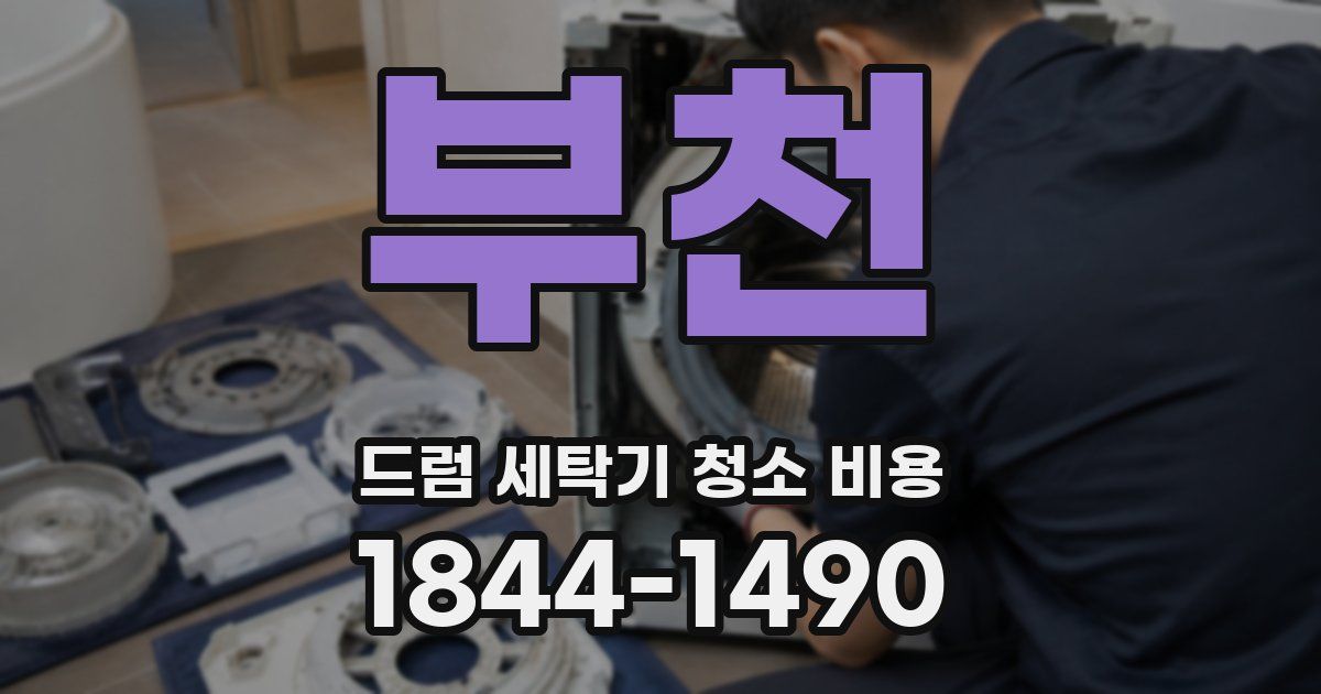 부천 드럼 세탁기 청소 비용