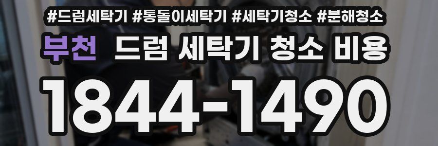 부천 드럼 세탁기 청소 비용