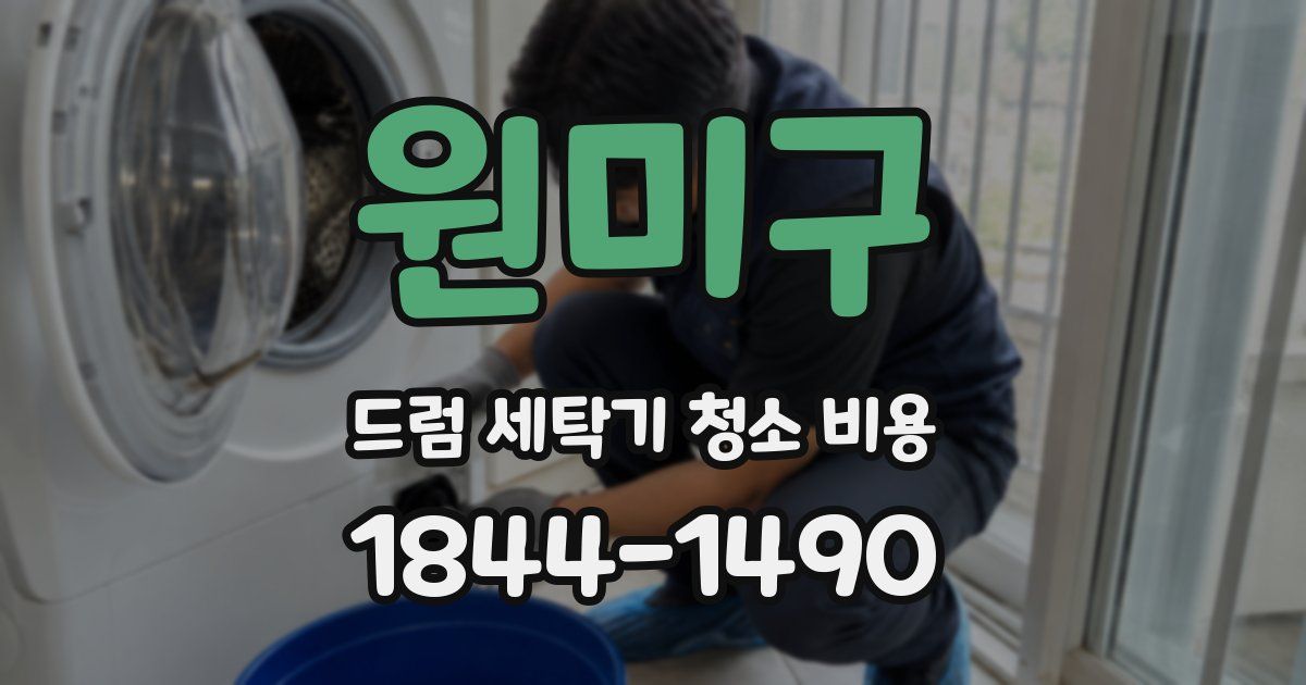 원미구 드럼 세탁기 청소 비용