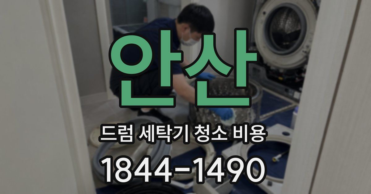 안산 드럼 세탁기 청소 비용