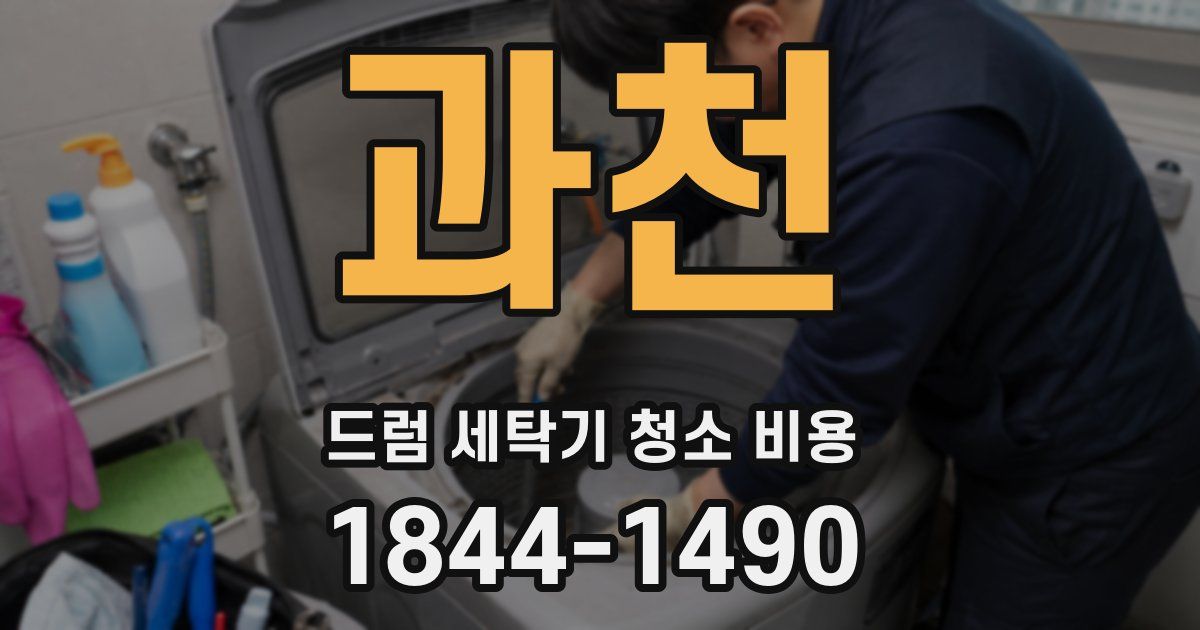 과천 드럼 세탁기 청소 비용