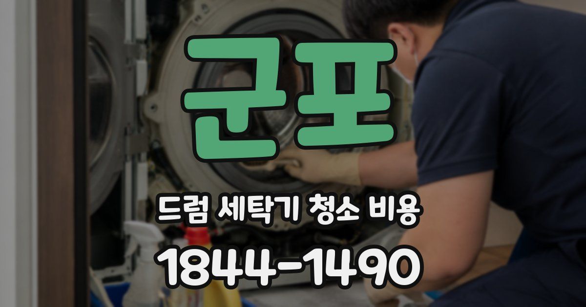 군포 드럼 세탁기 청소 비용