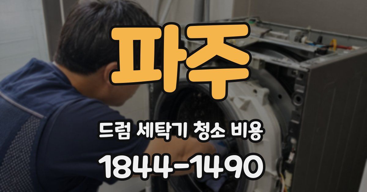 파주 드럼 세탁기 청소 비용
