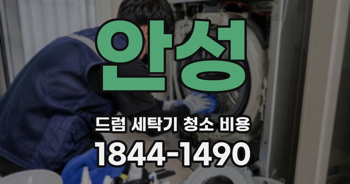 안성 드럼 세탁기 청소 비용