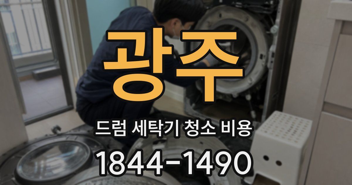 광주 드럼 세탁기 청소 비용