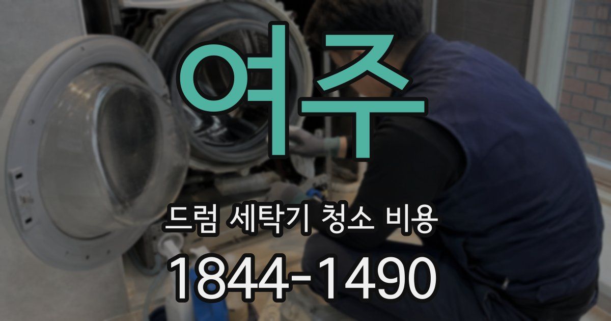여주 드럼 세탁기 청소 비용