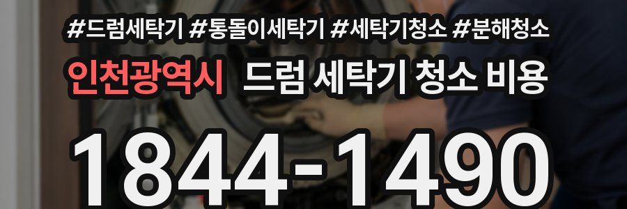 인천광역시 드럼 세탁기 청소 비용