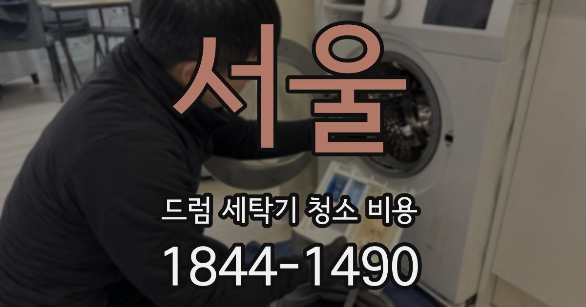 서울 드럼 세탁기 청소 비용