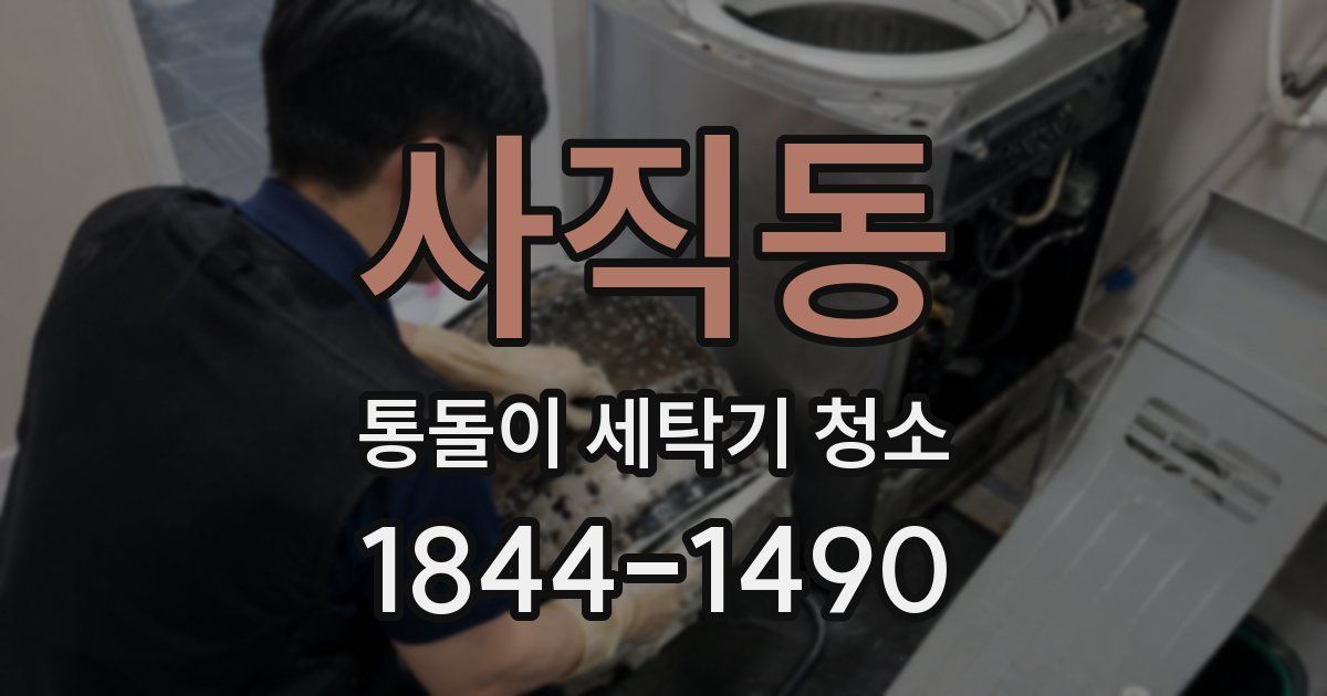 사직동 통돌이 세탁기 청소