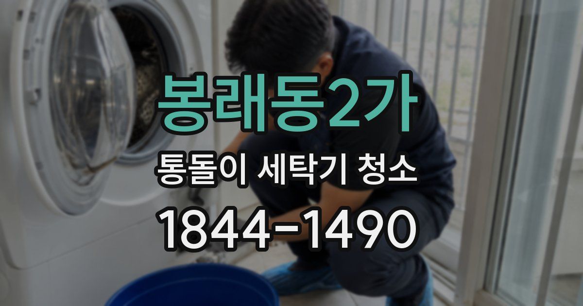 봉래동2가 통돌이 세탁기 청소