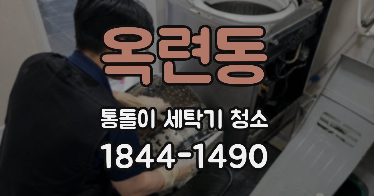옥련동 통돌이 세탁기 청소