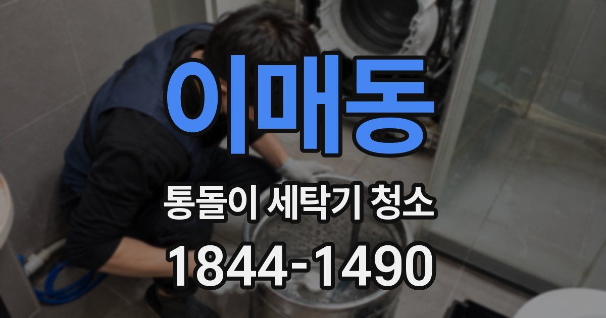 이매동 통돌이 세탁기 청소