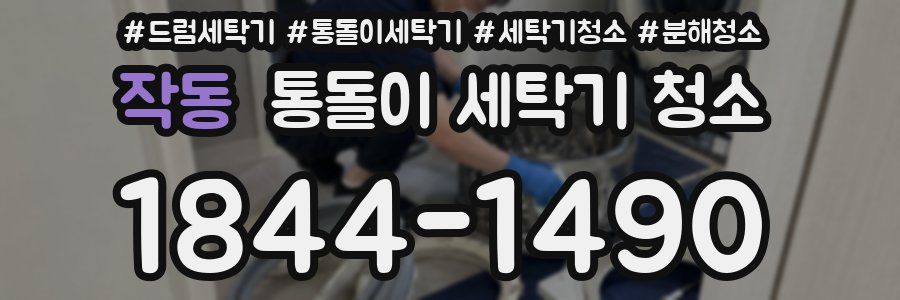작동 통돌이 세탁기 청소