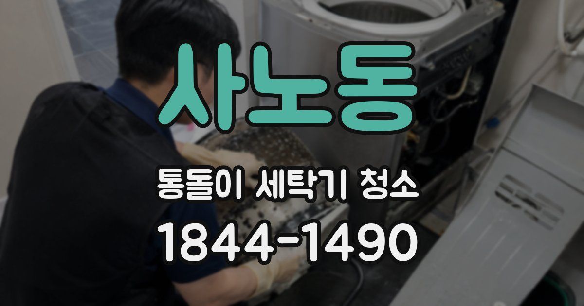 사노동 통돌이 세탁기 청소