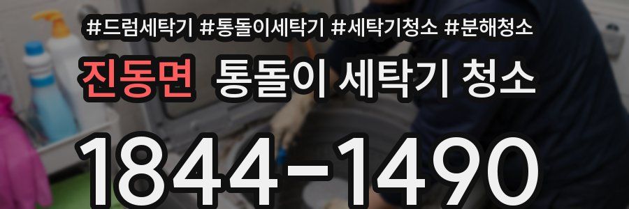 진동면 통돌이 세탁기 청소