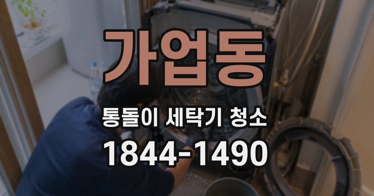 가업동 통돌이 세탁기 청소