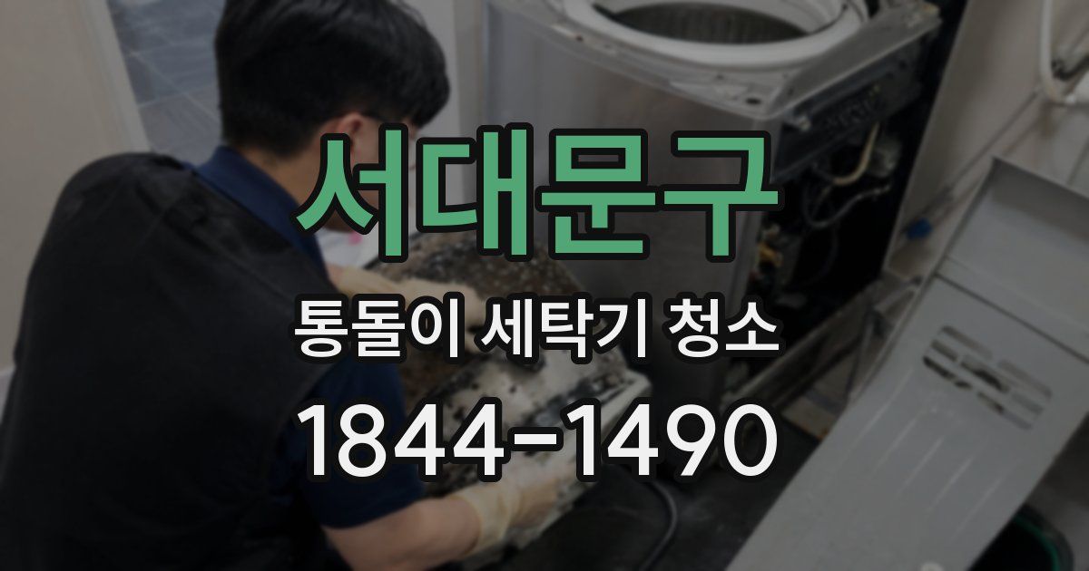 서대문구 통돌이 세탁기 청소