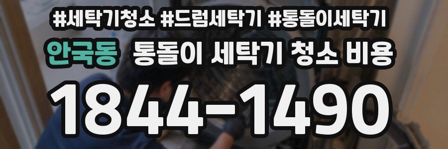 안국동 통돌이 세탁기 청소 비용