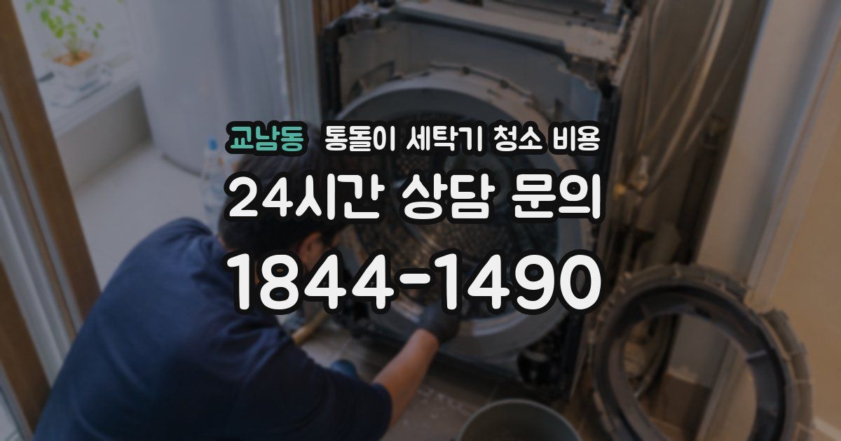 교남동 통돌이 세탁기 청소 비용