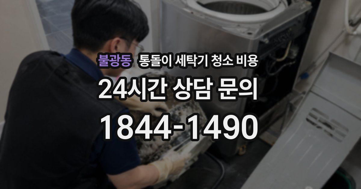 불광동 통돌이 세탁기 청소 비용