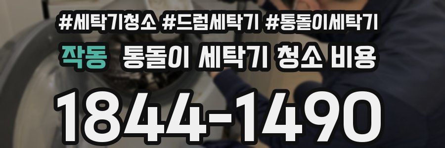 작동 통돌이 세탁기 청소 비용