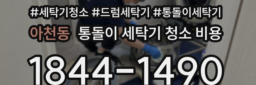 아천동 통돌이 세탁기 청소 비용