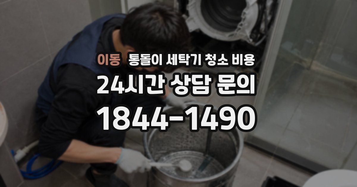 이동 통돌이 세탁기 청소 비용