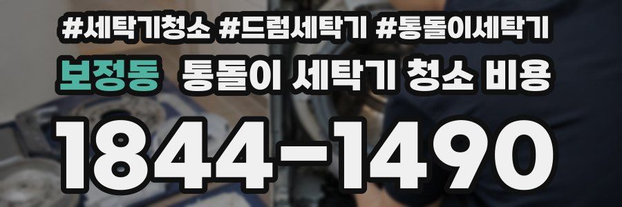보정동 통돌이 세탁기 청소 비용