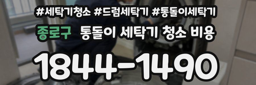 종로구 통돌이 세탁기 청소 비용