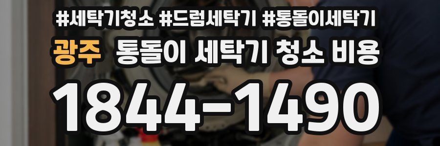 광주 통돌이 세탁기 청소 비용