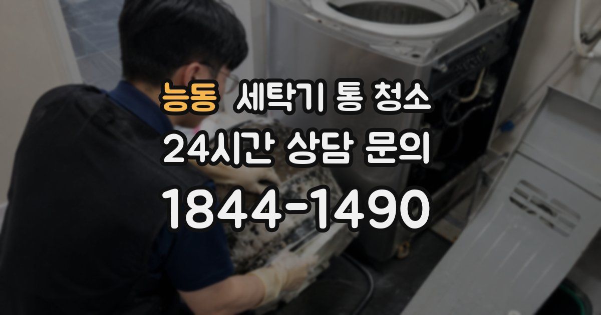 능동 세탁기 통 청소