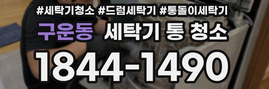 구운동 세탁기 통 청소