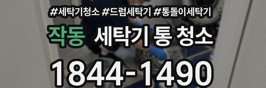 작동 세탁기 통 청소