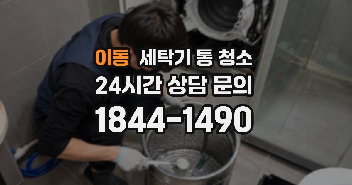 이동 세탁기 통 청소