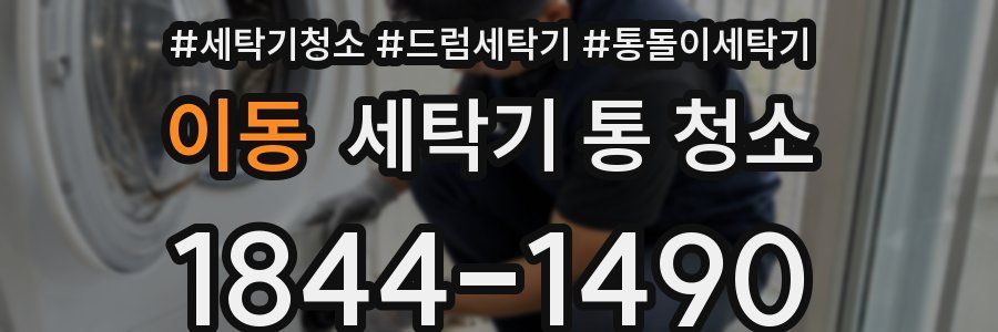 이동 세탁기 통 청소