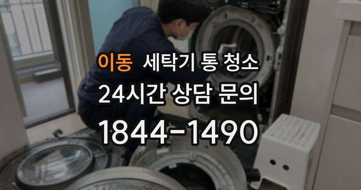 이동 세탁기 통 청소