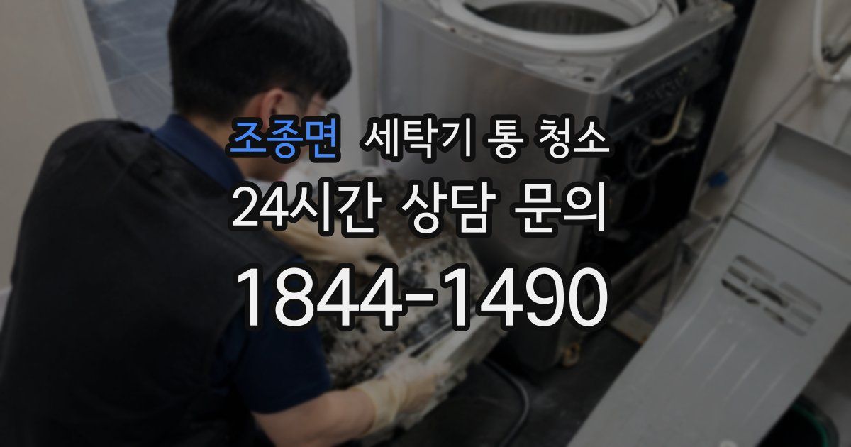 조종면 세탁기 통 청소