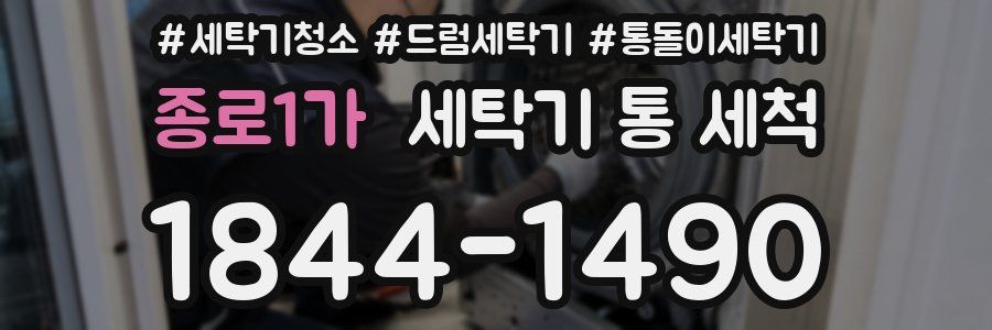 종로1가 세탁기 통 세척