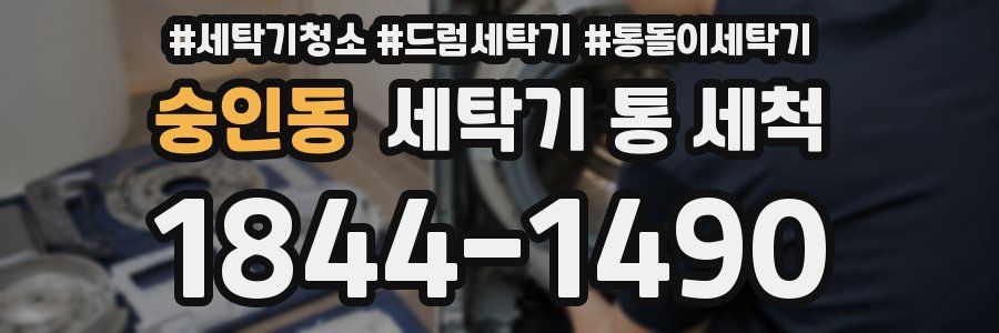 숭인동 세탁기 통 세척