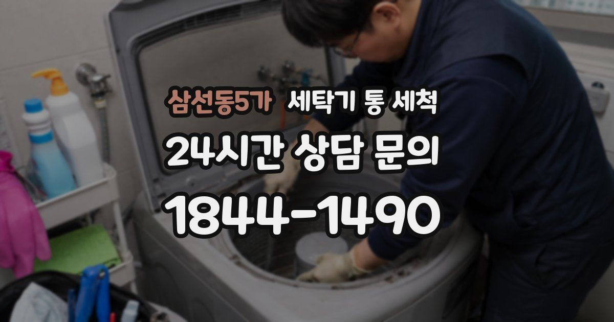 삼선동5가 세탁기 통 세척
